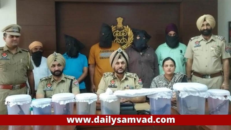 Police has arrested five dreaded gangsters of Lawrence Bishnoi gang