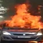 burning car