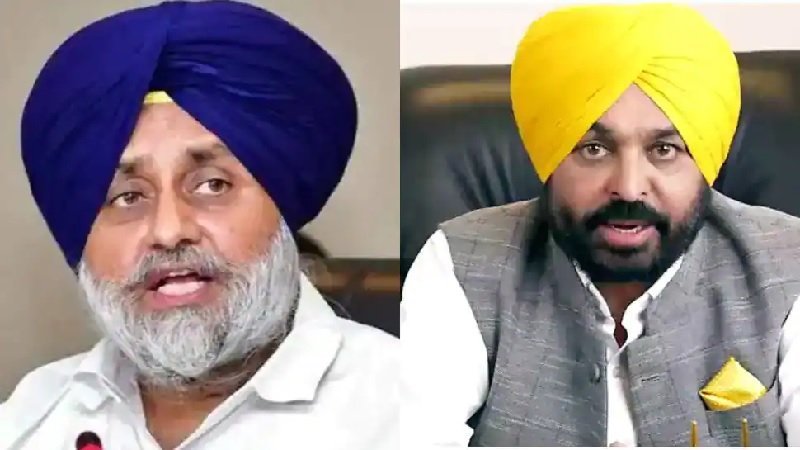 sukhbir singh badal and bhagwnat mann