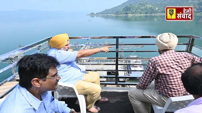 Water Resources Minister Chetan Singh Jodmajra inspected Bhakra Dam, took stock of its maintenance and water level