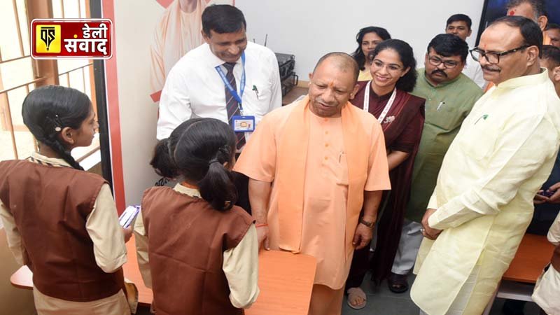 CM Yogi interacted with students at Atal Residential School