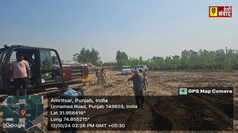 A joint task force of the mining department and police raided Ajnala in Amritsar