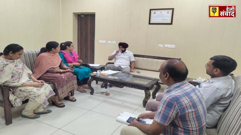 Election observer held a meeting with election officials and reviewed the arrangements for the Gram Panchayat elections.